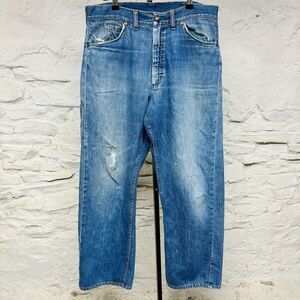 Big Mac Carpenter Selvedge Denim Jeans Vintage Talon Zipper Faded Distressed